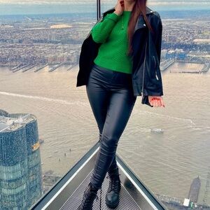 Black Faux Leather Pants